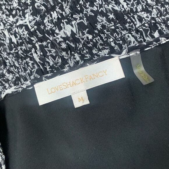 LoveShackFancy Scarlett Star Print Silk Mini Dress - Picture 10 of 11